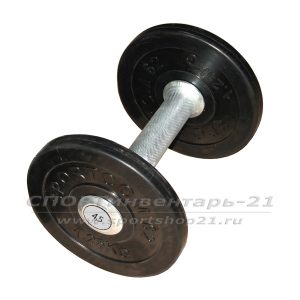 gantel professionalnaya obrezinennaya 4,5 kg nerazbornaya