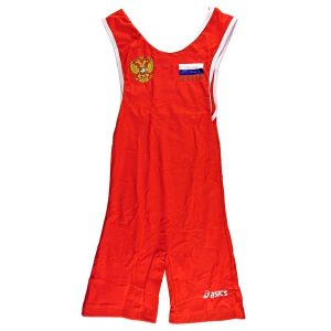 Трико борцовское ASICS (Russia) красное