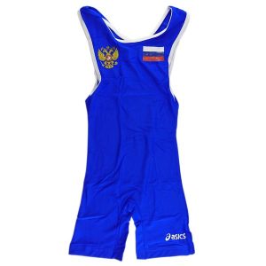 Трико борцовское ASICS (Russia) синее