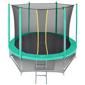 Батут 8FT-2,44м Classic Green с защитной сеткой (внутрь) и лестницей