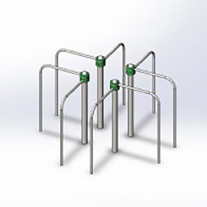 Брусья овальные крестовые BLG-624