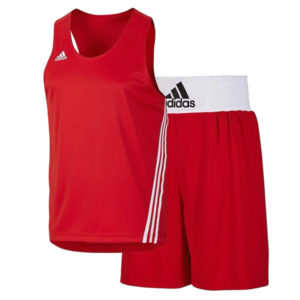 Форма боксерская Adidas подростковая (майка + шорты) красная